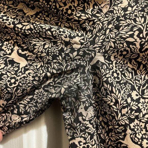 DOEN Marabella Dress Black Prancing Fawn Floral M - Picture 4 of 7
